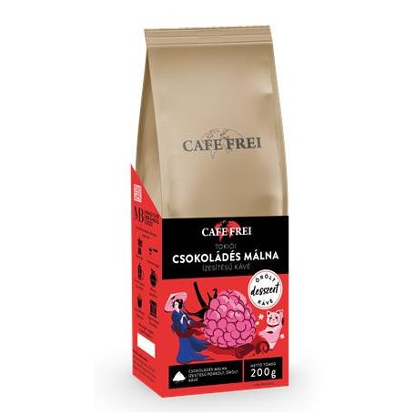 CAFE FREI Kávé, pörkölt, őrölt, 200 g, CAFE FREI "Tokiói Málna Csokoládéval"