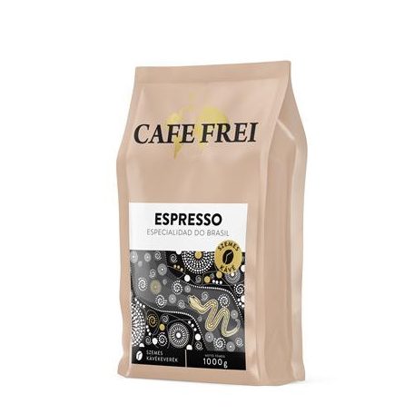 CAFE FREI Kávé, pörkölt, szemes, 1000 g, CAFE FREI "Espresso", pekándiós