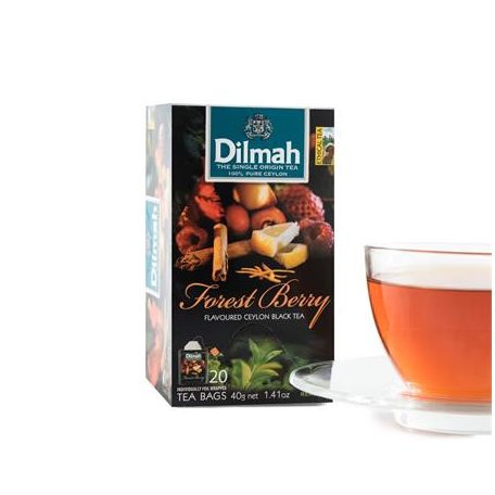 DILMAH Fekete tea, 20x1,5g, DILMAH, erdei gyümölcs