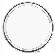 Tálca, kerek, rozsdamentes acél, 29 cm