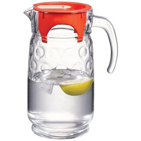 Üvegkancsó fedővel, üveg, 1,6 l