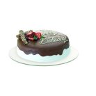 Sütemény-, torta-, szendvics kínáló tál, forgatható, üveg, 34 cm