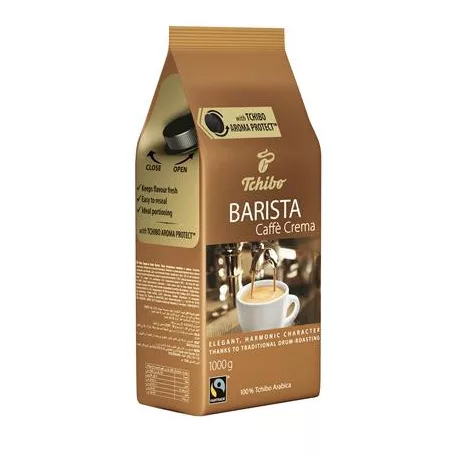 TCHIBO Kávé, pörkölt, szemes, 1000 g, TCHIBO "Barista Caffé Crema"