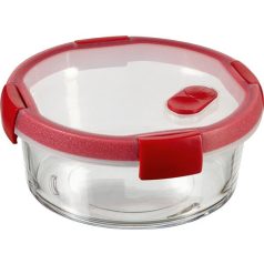   CURVER Ételtartó, kerek, üveg, 0,6 l, CURVER "Smart Cook", piros