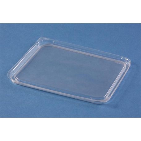 Tető, ételtároló dobozhoz, 500-1000 ml, műanyag, mikrózható, 50 db, "Varia", víztiszta