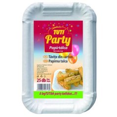   TUTI Papírtálca, 10,5x16,5 cm, 25 db, TUTI "Party"