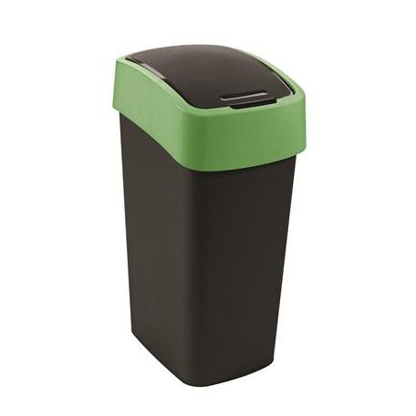 CURVER Billenős szemetes, 45 liter, CURVER "Pacific flip bin", fekete/zöld