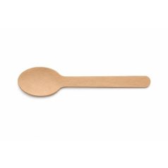 Evőkanál, fa, egyszer használatos, 16 cm, 100 db
