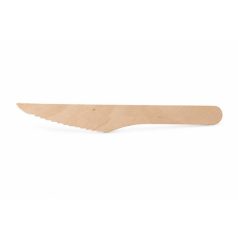 Kés, fa, egyszer használatos, 16 cm, 100 db