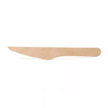 Kés, fa, egyszer használatos, 16 cm, 100 db