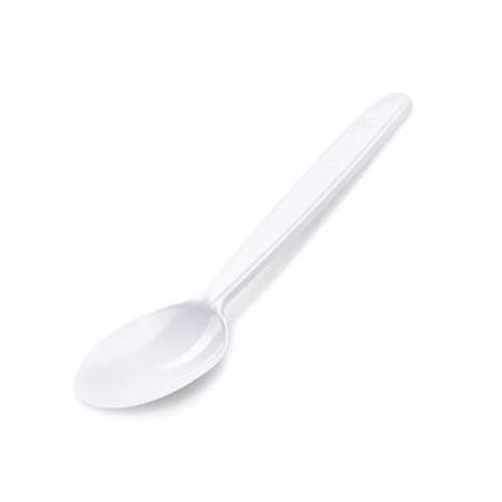 Evőkanál, műanyag, többször használatos, 18 cm, 50 db, fehér