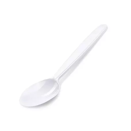 Evőkanál, műanyag, többször használatos, 18 cm, 50 db, fehér