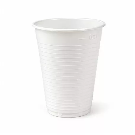 Műanyag pohár, 2 dl, 100 db, fehér
