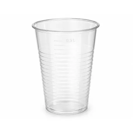 Műanyag pohár, 3 dl, 50 db, víztiszta