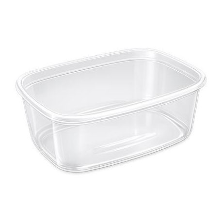 Műanyag tál, tetőzhető, 750 ml, 50 db "Svéd"