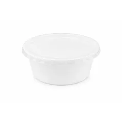   Műanyag gulyás tányér, tetőzhető, 500 ml, 50 db, fehér