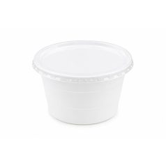   Műanyag gulyás tányér, tetőzhető, 750 ml, 50 db, fehér