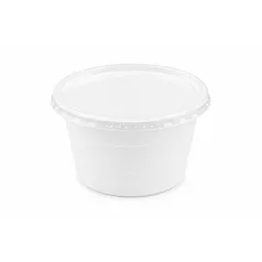   Műanyag gulyás tányér, tetőzhető, 750 ml, 50 db, fehér