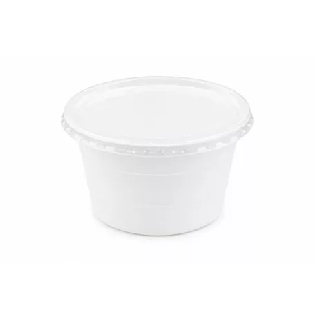 Műanyag gulyás tányér, tetőzhető, 750 ml, 50 db, fehér