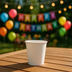 Papírpohár, 1,1 dl, 50 db, "Party", fehér