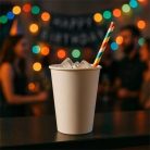 Papírpohár, 3 dl, 20 db, "Party", fehér