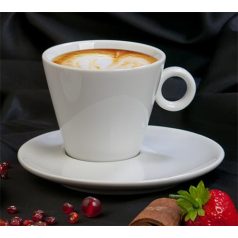   Kávéscsésze+alj, fehér, 22cl, 2db-os szett, "CoffeeTime"