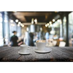   Kávéscsésze+alj, fehér, 22cl, 6db-os szett, "CoffeeTime"