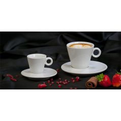   Kávéscsésze+alj, fehér, 22cl, 2db-os szett, "CoffeeTime"