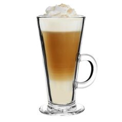   Lattéspohár, füllel, 6db-os szett, 26 cl "GastroLine"