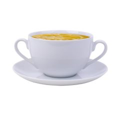   ROTBERG Leveses csésze+alj, ROTBERG, fehér, 35 cl, 6 db-os szett "Basic"