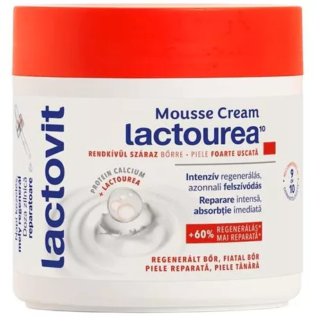 LACTOVIT Testápoló mousse krém, 400 ml, LACTOVIT "Lactourea"