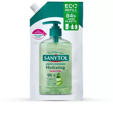 SANYTOL Folyékony szappan, utántöltő, 500 ml, SANYTOL, aloe vera