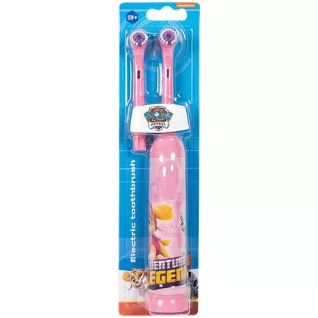 Fogkefe, elektromos, 2 pótfejjel, 3+, "Paw Patrol", pink