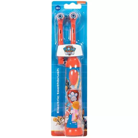 Fogkefe, elektromos, 2 pótfejjel, 3+, "Paw Patrol", piros