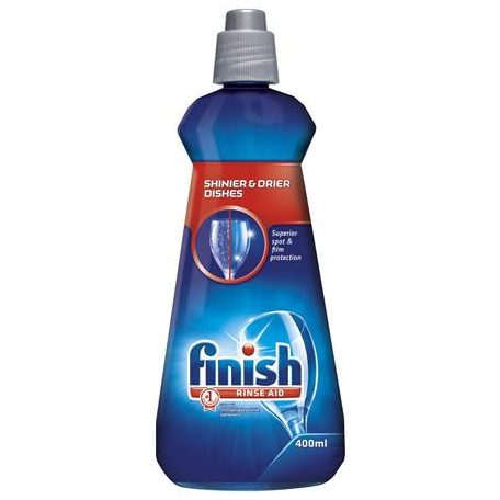 FINISH Gépi öblítőszer, 400 ml, FINISH, "Shine&Dry", regular