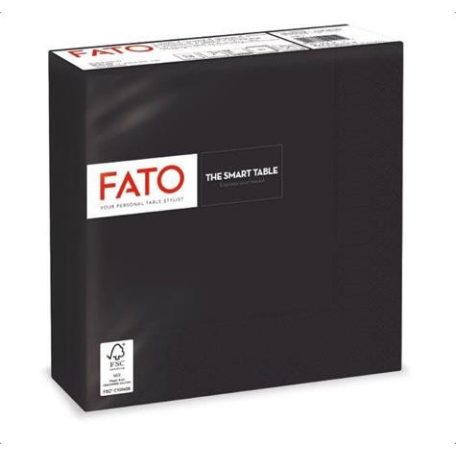 FATO Szalvéta, 1/4 hajtogatott, 33x33 cm, FATO "Smart Table", fekete