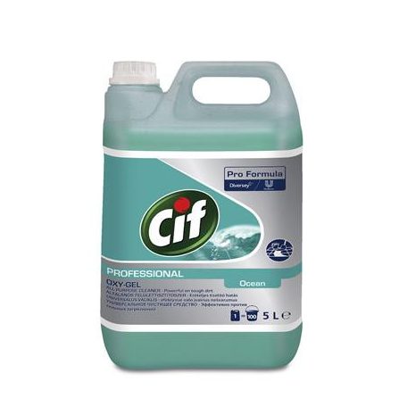 CIF Általános tisztító- és fertőtlenítőszer, 5 l, CIF "Professional Oxy-Gel", óceán