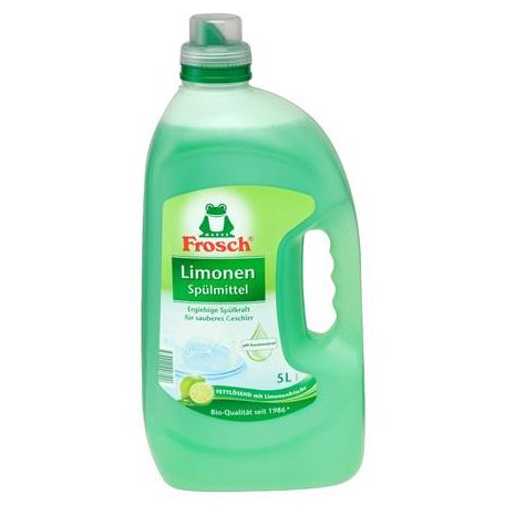 FROSCH Mosogatószer, utántöltő, 5 l, FROSCH, zöld citrom