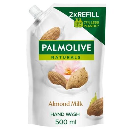 PALMOLIVE Folyékony szappan utántöltő, 0,5 l, PALMOLIVE Nourishing "Almond milk"