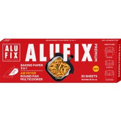   ALUFIX Sütőpapír lapok, kerek, 3 az 1-ben, 30 db, 36 cm, ALUFIX "Premium"