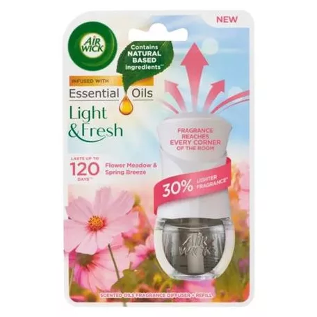 AIR WICK Illatosító készülék, elektromos, 19 ml, AIR WICK "Life scents", tavaszi virágos mező