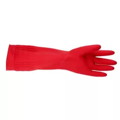   BONUS Gumikesztyű, háztartási, latex, extra hosszú, 38 cm, S méret, BONUS, piros