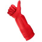 BONUS Gumikesztyű, háztartási, latex, extra hosszú, 38 cm, M méret, BONUS, piros