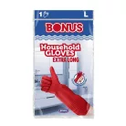 BONUS Gumikesztyű, háztartási, latex, extra hosszú, 38 cm, L méret, BONUS, piros
