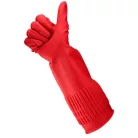 BONUS Gumikesztyű, háztartási, latex, extra hosszú, 38 cm, L méret, BONUS, piros