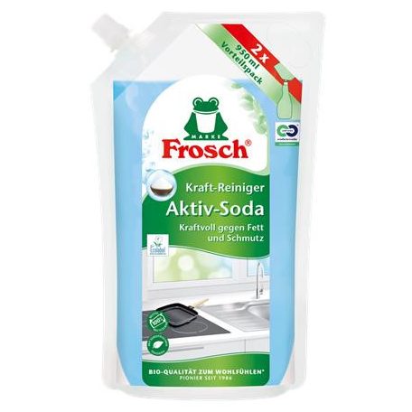 FROSCH Konyhai tisztítószer, szóda kivonattal, 950 ml, utántöltő, FROSCH