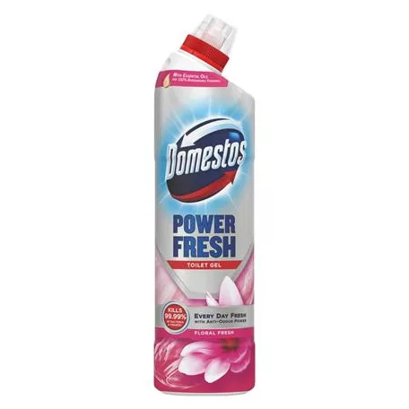 DOMESTOS WC tisztító gél, 700 ml, DOMESTOS "Power Fresh", Floral Fresh