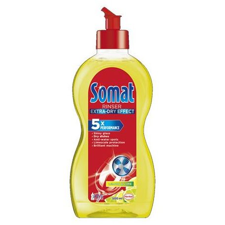 SOMAT Mosogatógép öblítő, 500 ml, SOMAT "Extra", lemon