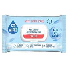   GO WIPES Toalettpapír, nedves, visszazárható tetővel, 44 db, GO WIPES "Comfort"