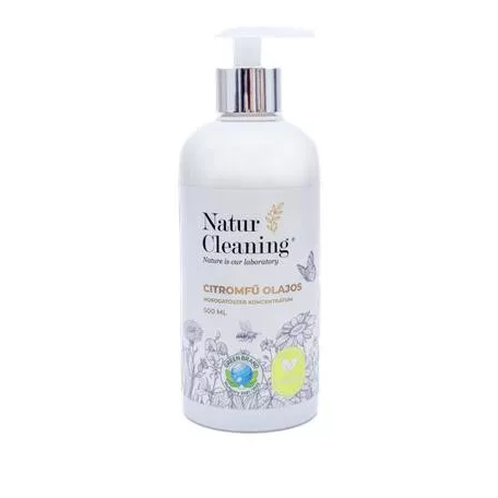 NATURCLEANING Mosogatószer koncentrátum, pumpás, 500 ml, NATURCLEANING, citromfű olajos